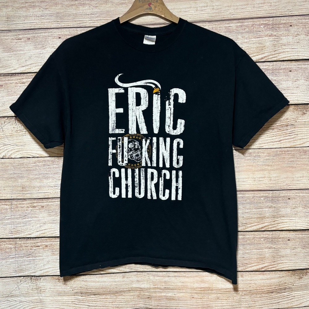 Eric Church Concert Graphic T-Shirt Black Country Music Tee Size‎ Large
